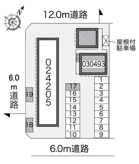 ★手数料０円★比企郡滑川町月の輪４丁目　月極駐車場（LP）